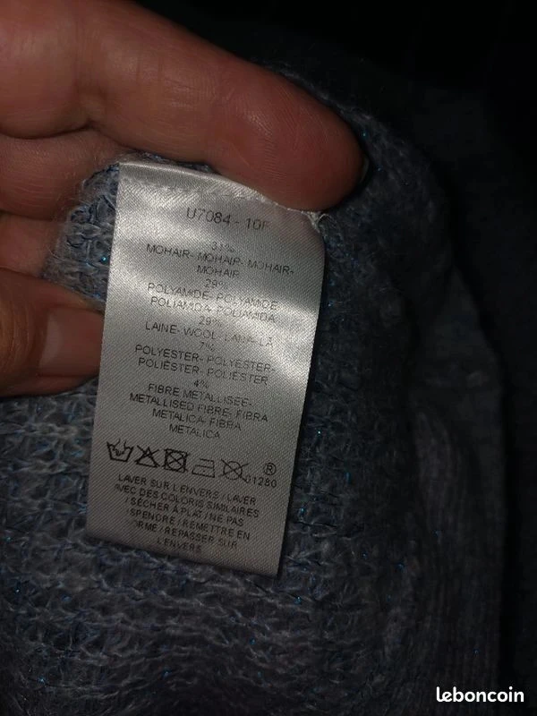 Light blue sweater with metallic film, Caroll brand, size 44 – photo 9